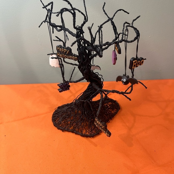 Halloween Black Tree Decor with Ghost and Sign Accents - Picture 3 of 16